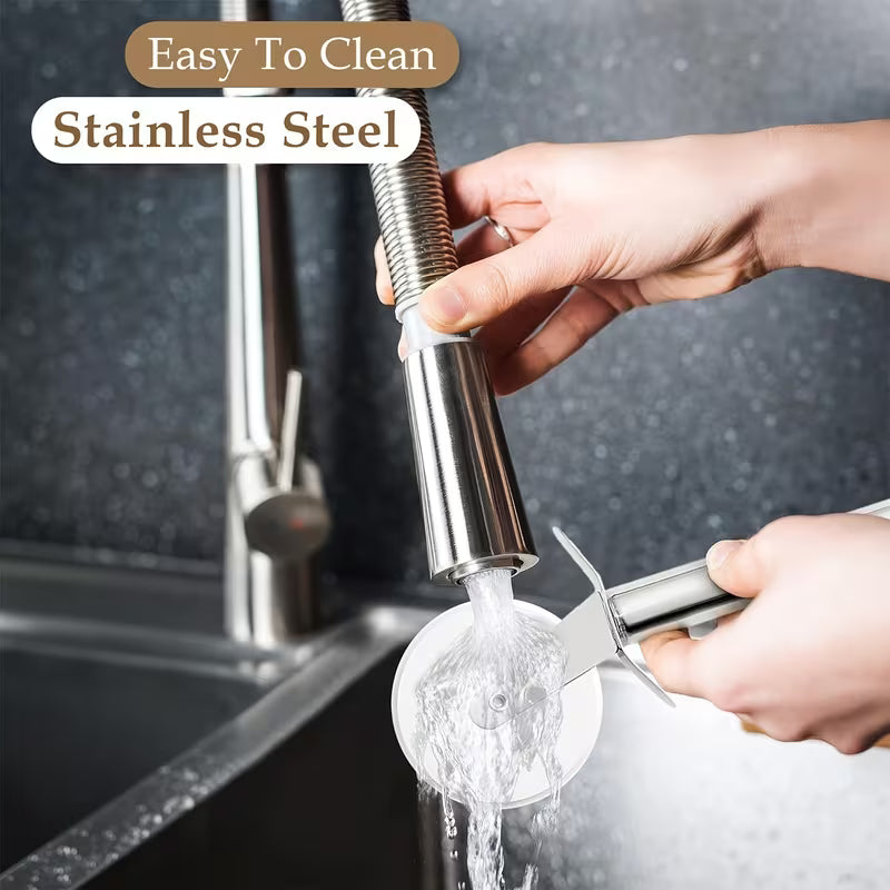 Heavy-Duty Commercial & Home Pizza Wheel Cutter, Sharp Blade & Ergonomic Handle, Single-Push Operation