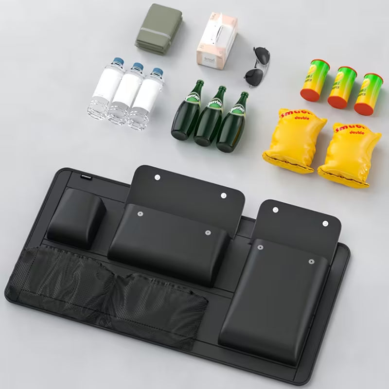[Foldable Car Organizer] PVC/PU Material Available Car Trunk Storage Bag Foldable Car Organizer Bag Multifunctional Car Interior Trunk Clutter Organizer Box