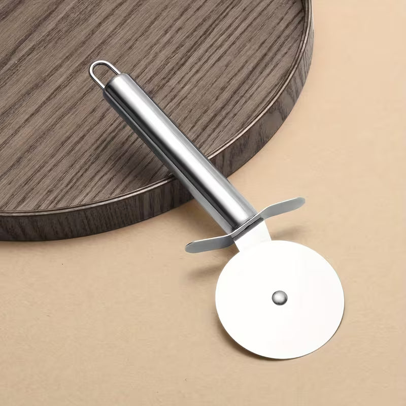 Heavy-Duty Commercial & Home Pizza Wheel Cutter, Sharp Blade & Ergonomic Handle, Single-Push Operation