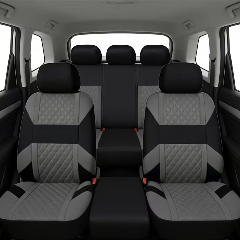 9pcs Car Seat Cover Set, All-Season Universal 5-Seat Car Seat Covers, Easy to Install,