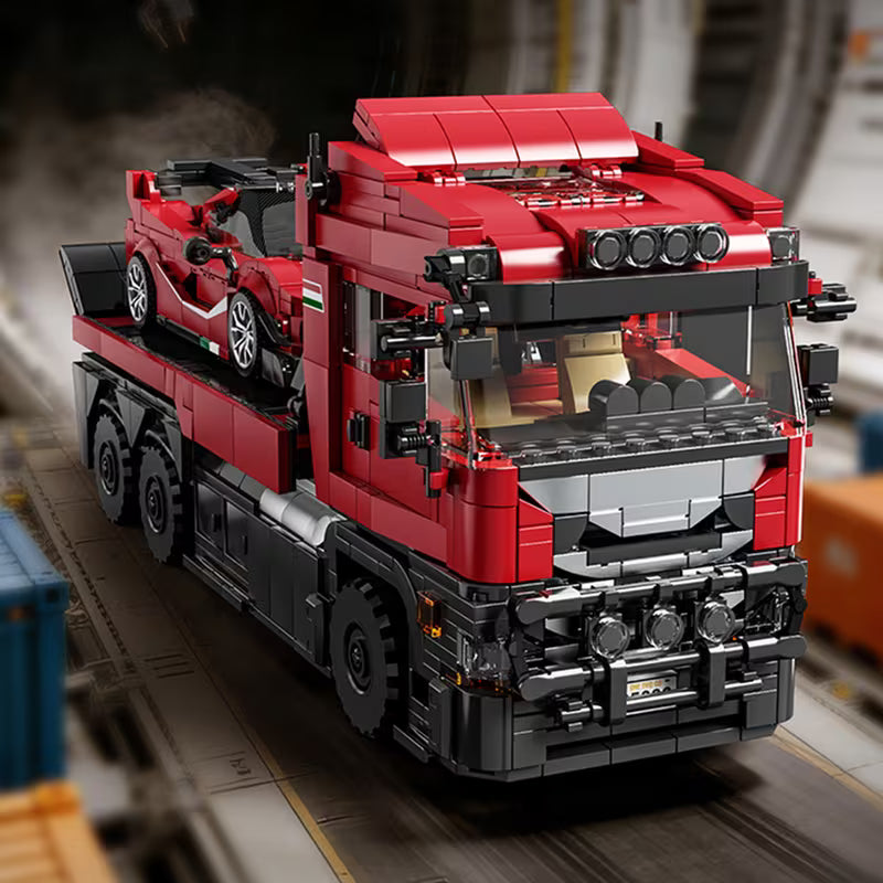 Heavy Truck & Sports Car Building Blocks Display Model • Birthday And Christmas Gift
