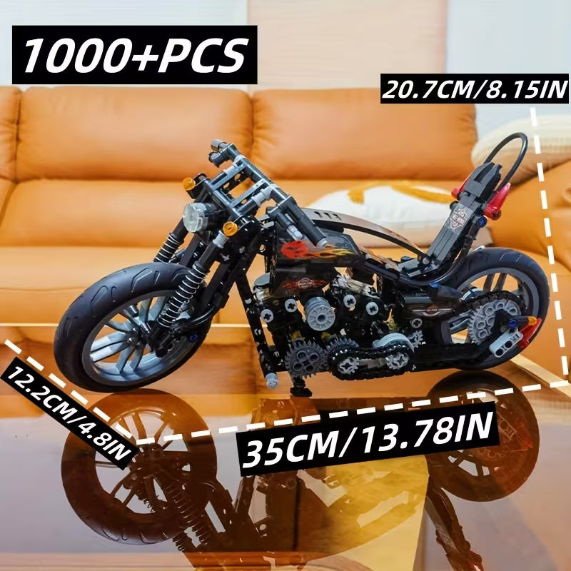 1000+ PCS Muscle Motorcycle Building Blocks, ABS Model Kit