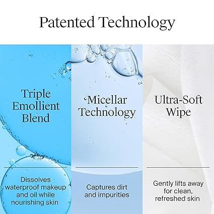 Alcohol-Free Micellar Makeup Remover Wipes – Waterproof Makeup Removal Twin Pack (2 x 25 Count)