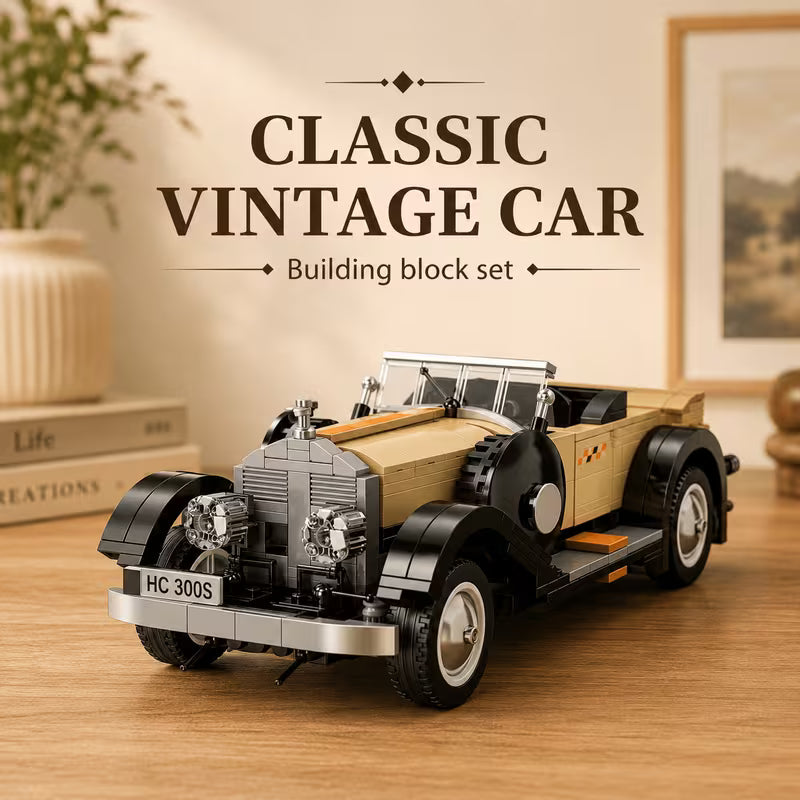 896PCS Vintage Classic Car Building Blocks Set  Christmas/New Year/birthday/party/Halloween/Valentine's Day/Easter!