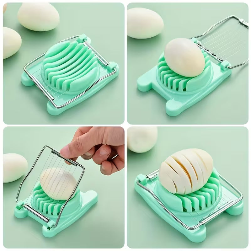 1 Egg Slicer, Stainless Steel Wire Cutter, Easy to Slice Eggs, Fruits & Vegetables