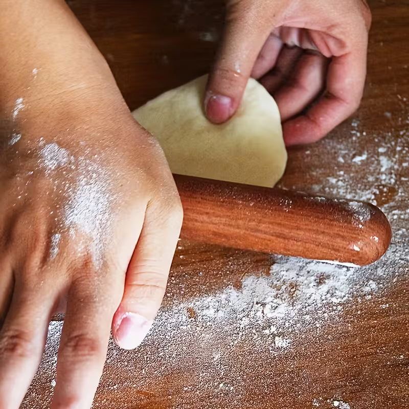 1pc Solid Wood Rolling Pin • 20cm Small Rolling Pin • Dumpling Wrapper/Baking Rolling Pin