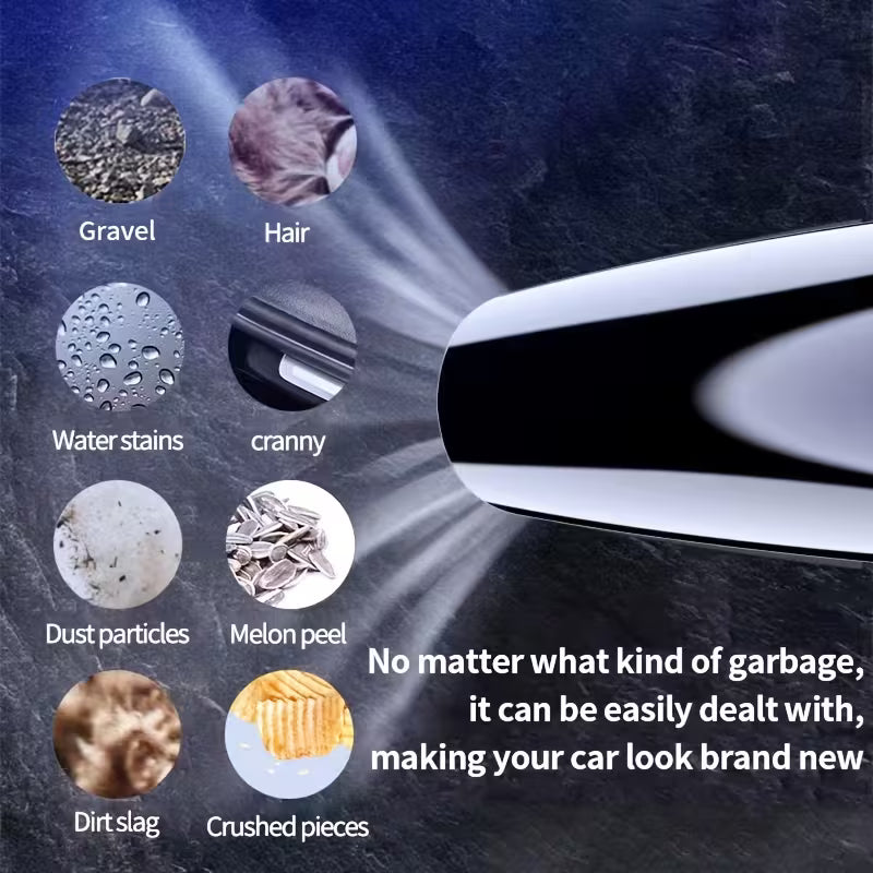 Compact Mini Car Vacuum Cleaner – Efficient Dust Removal, Advanced Cyclone Suction, Lightweight Design, Easy to Use,