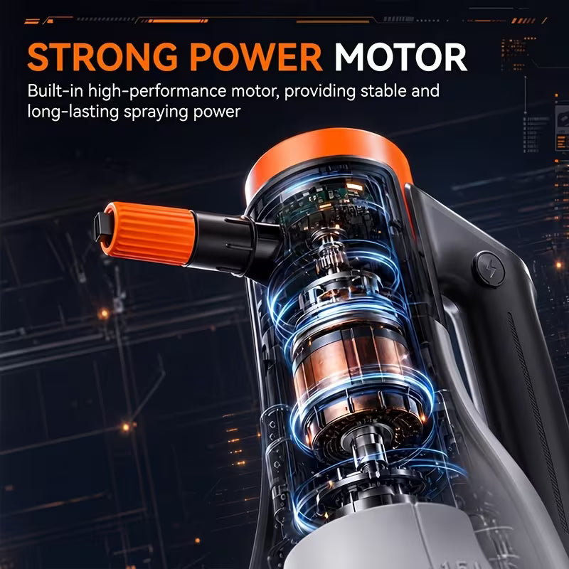 2-in-1 Car and Home Electric Sprayer, Smart Electric Foam Sprayer: One-button Auto Spray, Visible Scale Line, Powerful Motor