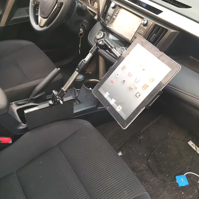 Car-Mounted iPad Tablet Holder, Front & Rear Seat Tablet Clamp, Foldable & Retractable Phone Holder