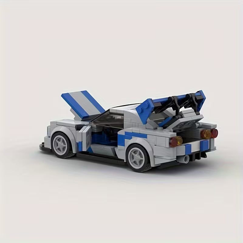 332pcs Classic Car Building Blocks | Retro Small Bricks MOC City Model Toys, Creative Car Model Toolkit, Christmas Gifts, ABS Building Set, Colors: and Grey