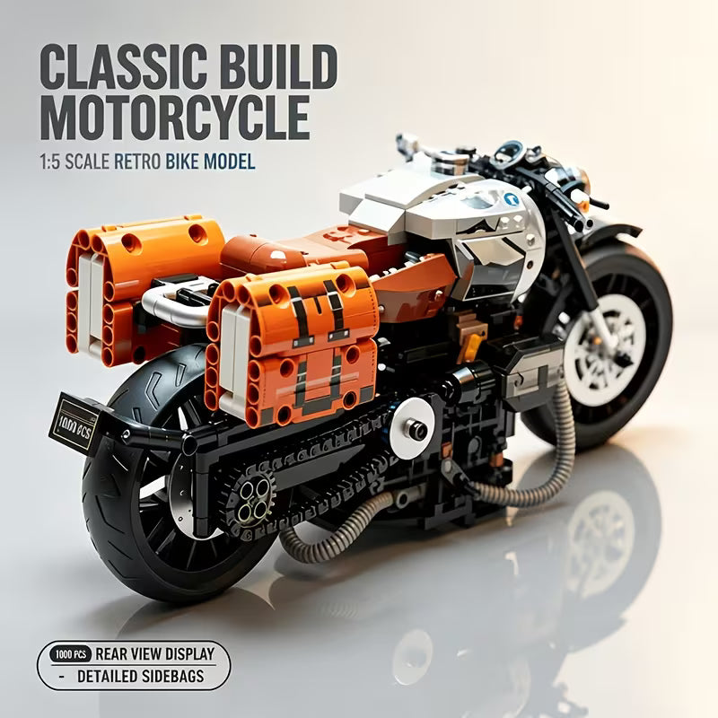 1:5 Motorcycle Building Blocks Set, 1000 PCS DIY Model Kit