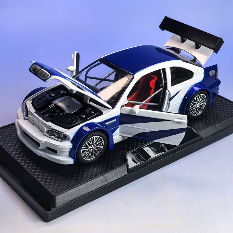 1:24 Scale Alloy Car Model with Base, Premium Collectible Ornament, Home Decor, Model Making And Hobby Cultivation, Favorite Gift for Car Enthusiasts, Christmas