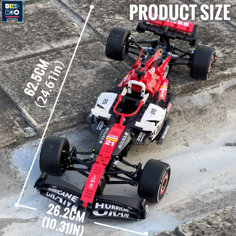 Static Version Red Sports Car Building Blocks Set, Technic Sets Race Cars for Adults, Building Model Car, Desktop Ornaments