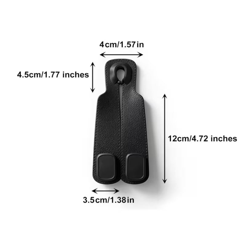 3pcs Car Storage Set: 1 Multifunctional Armrest Storage Box And 2pcs Car Hooks. The Organizer Features Storage Space, Cup Holder And Tissue Slot,