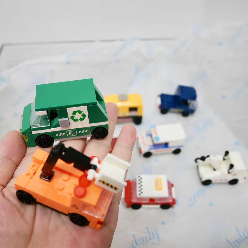 8pcs City Vehicle Building Blocks Set