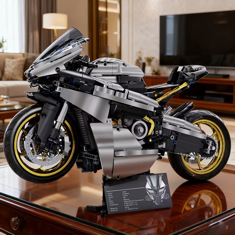 1641+PCS Large Motorcycle Building Blocks