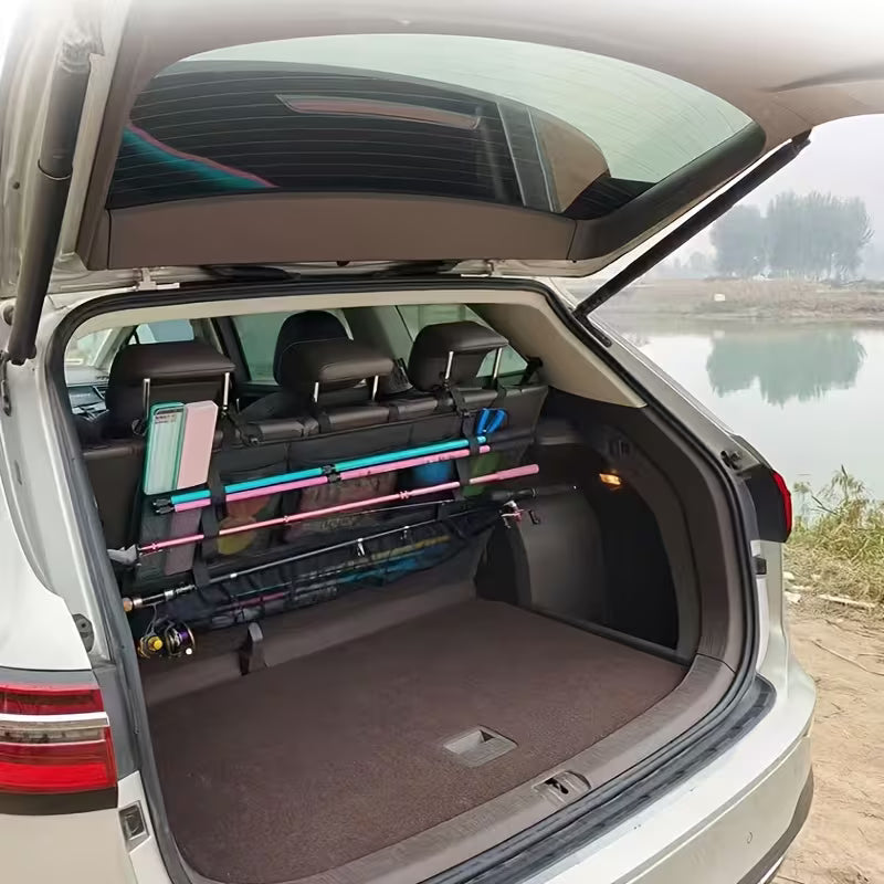 1pc Car Fishing Gear Storage Bag Car Rod Holder Wear-Resistant Car Umbrella Fishing Tackle Organizer Bag Storage Bag Fishing Additions Storage