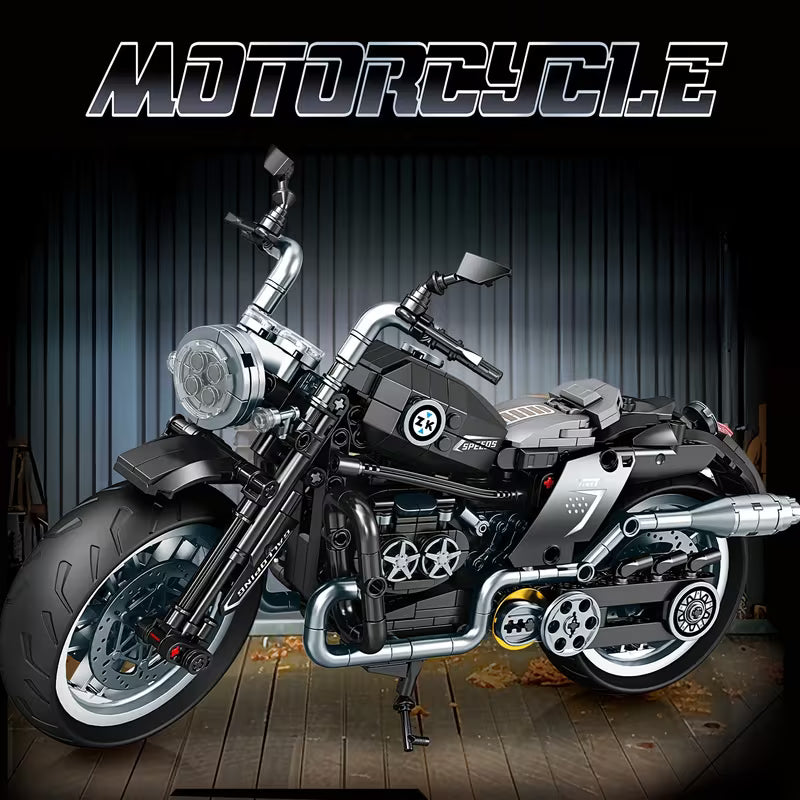 Classic Motorcycle Building Blocks Set Motorbike Model Kits Bricks Gifts