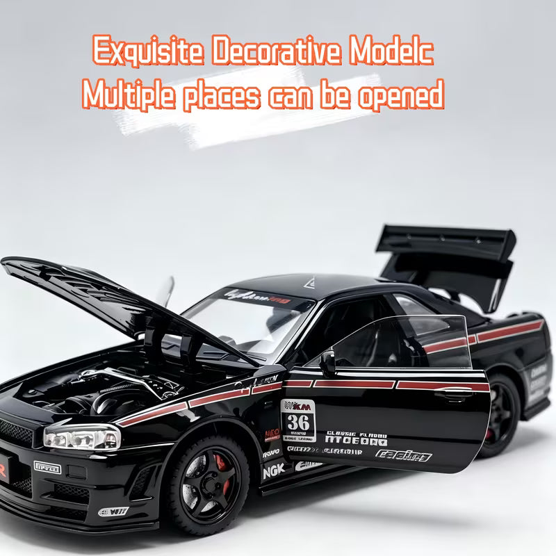 1:24 GRR Black Luxury Car Model an Excellent Gift for Car Enthusiasts and Collectors for Birthdays