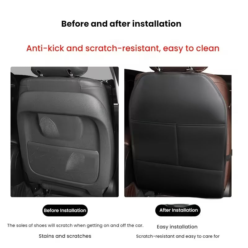 Multi functional storage anti kick pad for car seats, blocking shoe prints to prevent pets from dirtying the interior,