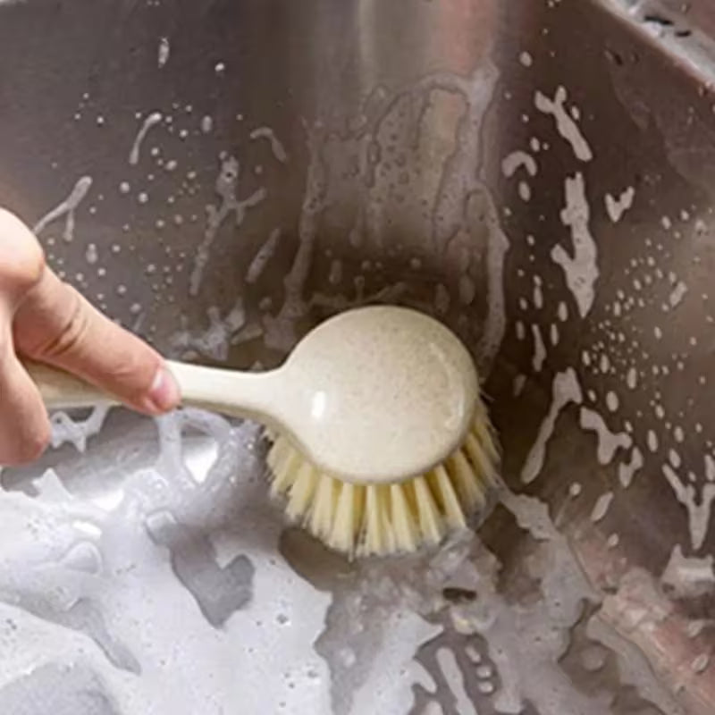 3pcs Kitchen Cleaning Brush, Long Handle Pan Pot Brush, Multifunctional Dish Washing Brush, Stain Removal