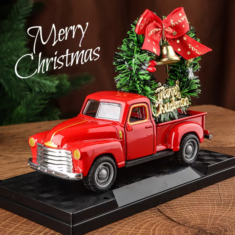 Vintage Red Pickup Truck Christmas Ornament