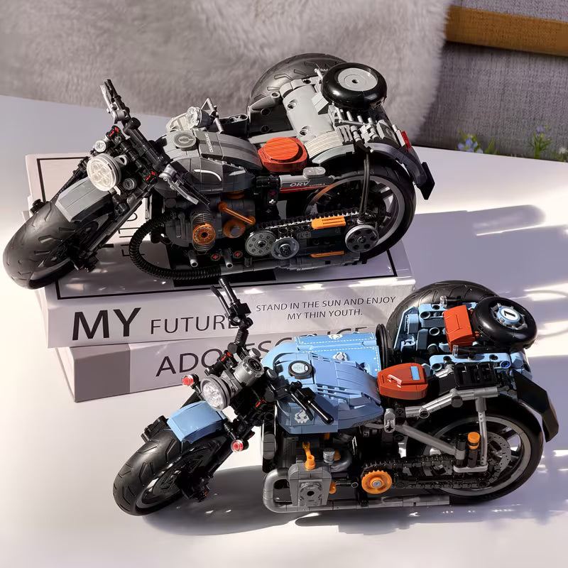 Motorcycle Building Blocks Set, STEM Education Learning Toys, Creative DIY Blocks, Collectible Models, Surprise Gift for Children