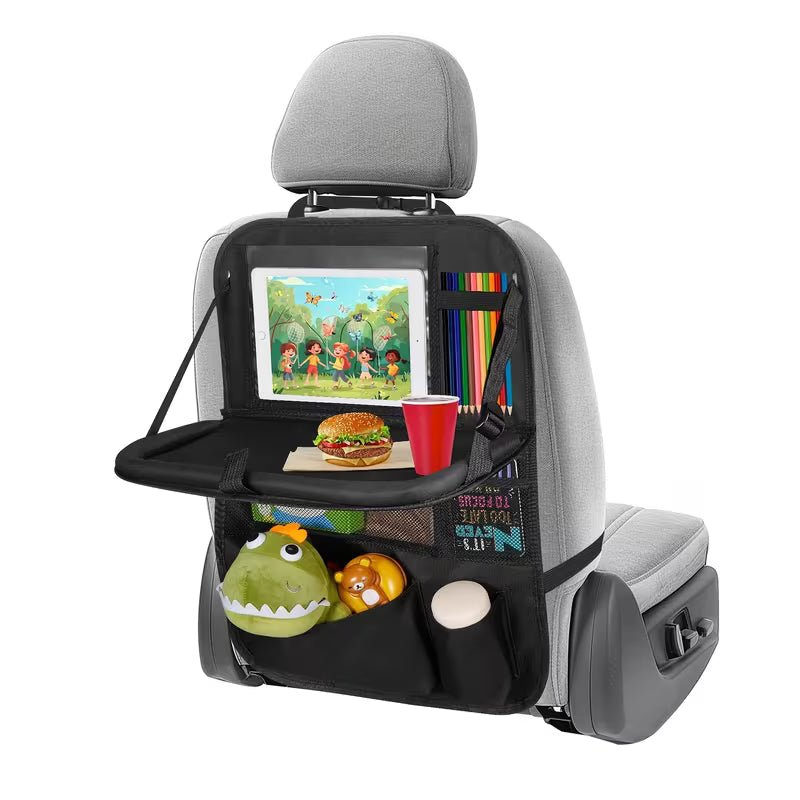 1pc Oxford Car Seet Organizer,Car Storage Bag with Tray Dining Table, Dirty Resistant And Wear Resistant-Suitable for Snacks And Toys