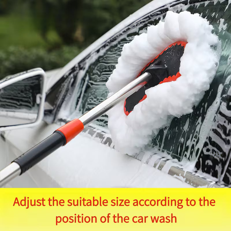 1pc Of Soft-Bristled Car Cleaning Mop And Brush, An Extendable Cleaning Tool Specifically for Cars.