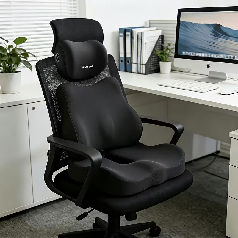 3pcs Large Size Car Seat Cushion Lumbar Headrest Car Cushion Waist Support Set, Cushion, Chair Pad Office Chair Car Seat Office Multi-Scene Use