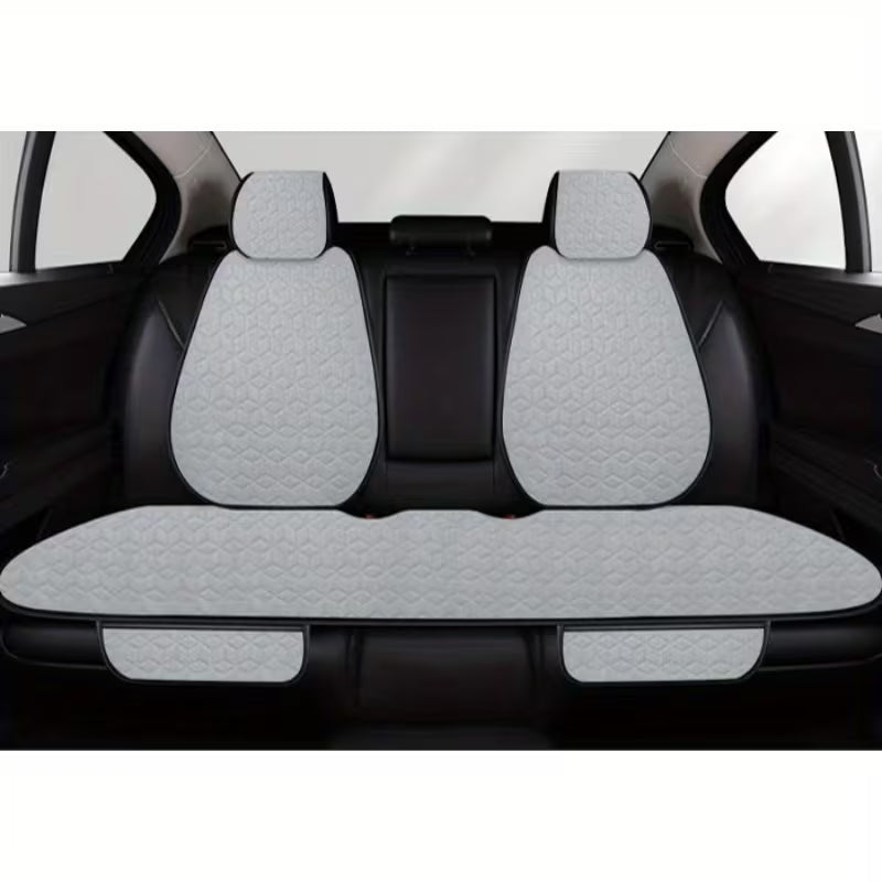 Full Set Car Seat Covers for 5 Seats, Front & Rear Seat Covers, Cool & Breathable Fabric, Universal Fit
