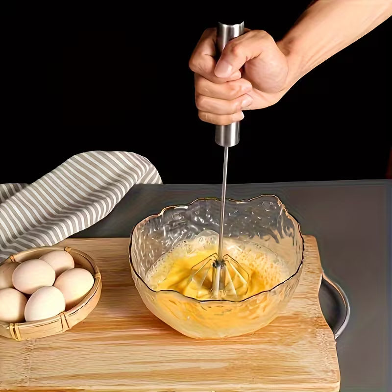1pc Stainless Steel Multi-Function Whisk and Milk Frother, Manual Handheld Beater Whisk for Eggs & Cream, Essential Kitchen Gadget