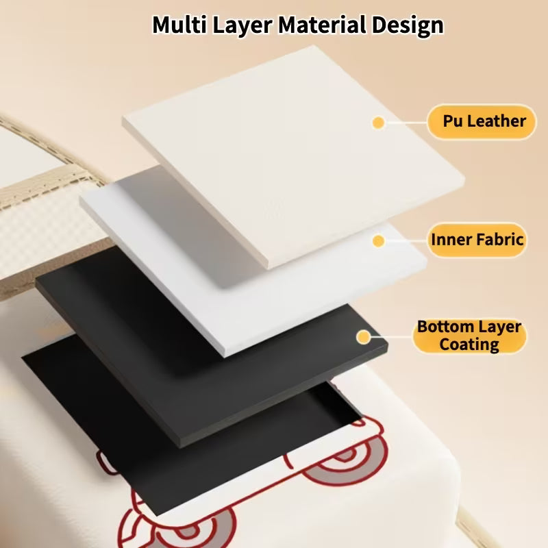 Multifunctional Car Seat Organizer - Car Seat Back Organizer, Car Seat Back Kick Mat - Selected Durable Faux Leather,