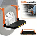 Heavy Duty Foldable Tire Step With Anti-Slip Texture, Adjustable Height, 300/650 LBS Load Capacity, Fits Tires Up To 13.5" & 15" Wide, Portable Roof Rack Climbing Step