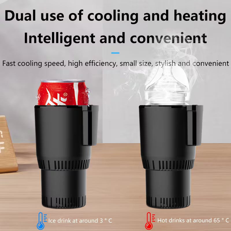2026 Upgraded RV Heating & Cooling Cup, Portable Single-Can Beverage Refrigerator for Motorhome, Featuring 360° Circulation Vents
