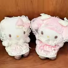 Sanrio My Melody Plush Toy Keychain - Pastoral Lace Headscarf Bag Charm