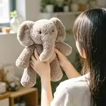 35/52CM Lying Elephant Monkey Plush Toy - Soft Stuffed Cartoon Animal Doll