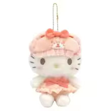 Sanrio My Melody Plush Toy Keychain - Pastoral Lace Headscarf Bag Charm