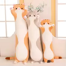 Long Cat-Shaped Plush Pillow - Cute Large Cat Stuffed Animal & Sofa Pillow