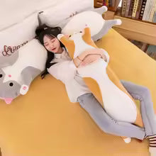 Long Cat-Shaped Plush Pillow - Cute Large Cat Stuffed Animal & Sofa Pillow