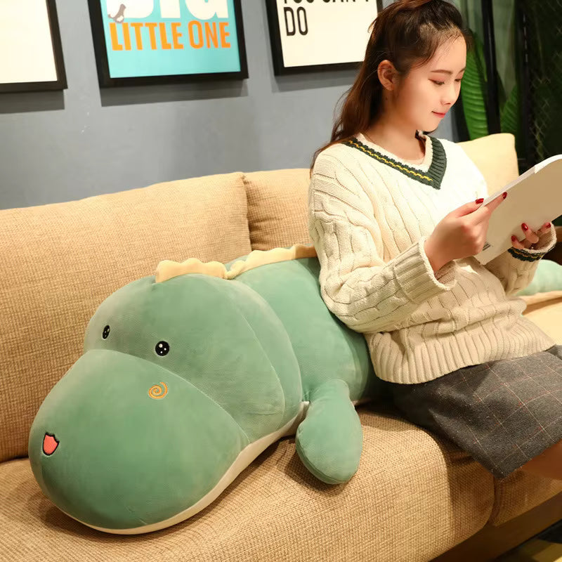 New 80CM Big Long Cute Dinosaur Plush Toy Soft Cartoon Animal