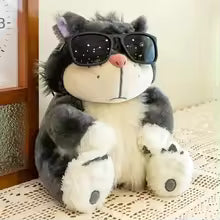 HOTSALE 25cm Lucifer The Cat Cute Doll Plush Toy Throw Pillow Cat Doll