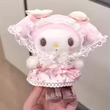 Sanrio My Melody Plush Toy Keychain - Pastoral Lace Headscarf Bag Charm