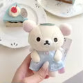 NEW Korilakkuma Angel Blue Dress Plush Keychain White Bear Soft
