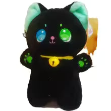 25cm Black and White Cat Plush Toy Grab Stuffed An