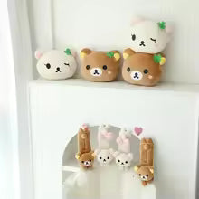 Kawaii Rilakkuma Car Neck Pillow Seat Belt Pad Soft Brown White Bear Car