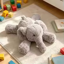 35/52CM Lying Elephant Monkey Plush Toy - Soft Stuffed Cartoon Animal Doll