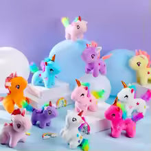 4-24pcs Mini Plush Unicorn Stuffed Animals - Unicorn Party Favors & Plush Keychain