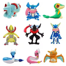 Snivy Tepig Plush Toy Pokemon Greninja Dragonair Haxorus Charizard Stuffed Doll