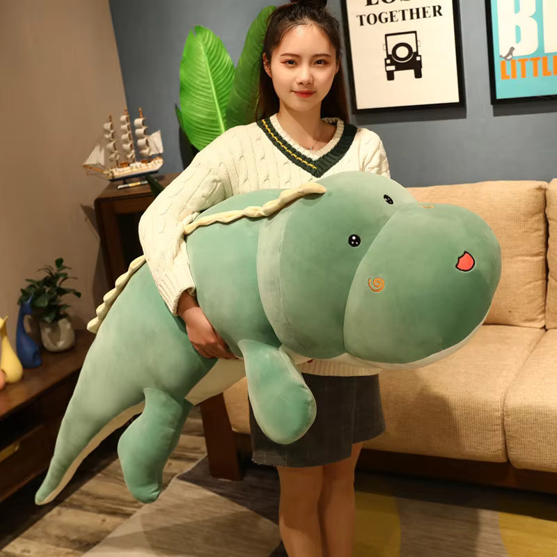 New 80CM Big Long Cute Dinosaur Plush Toy Soft Cartoon Animal